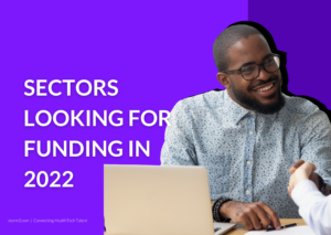 man discussing healthtech sectors looking for funding in 2022