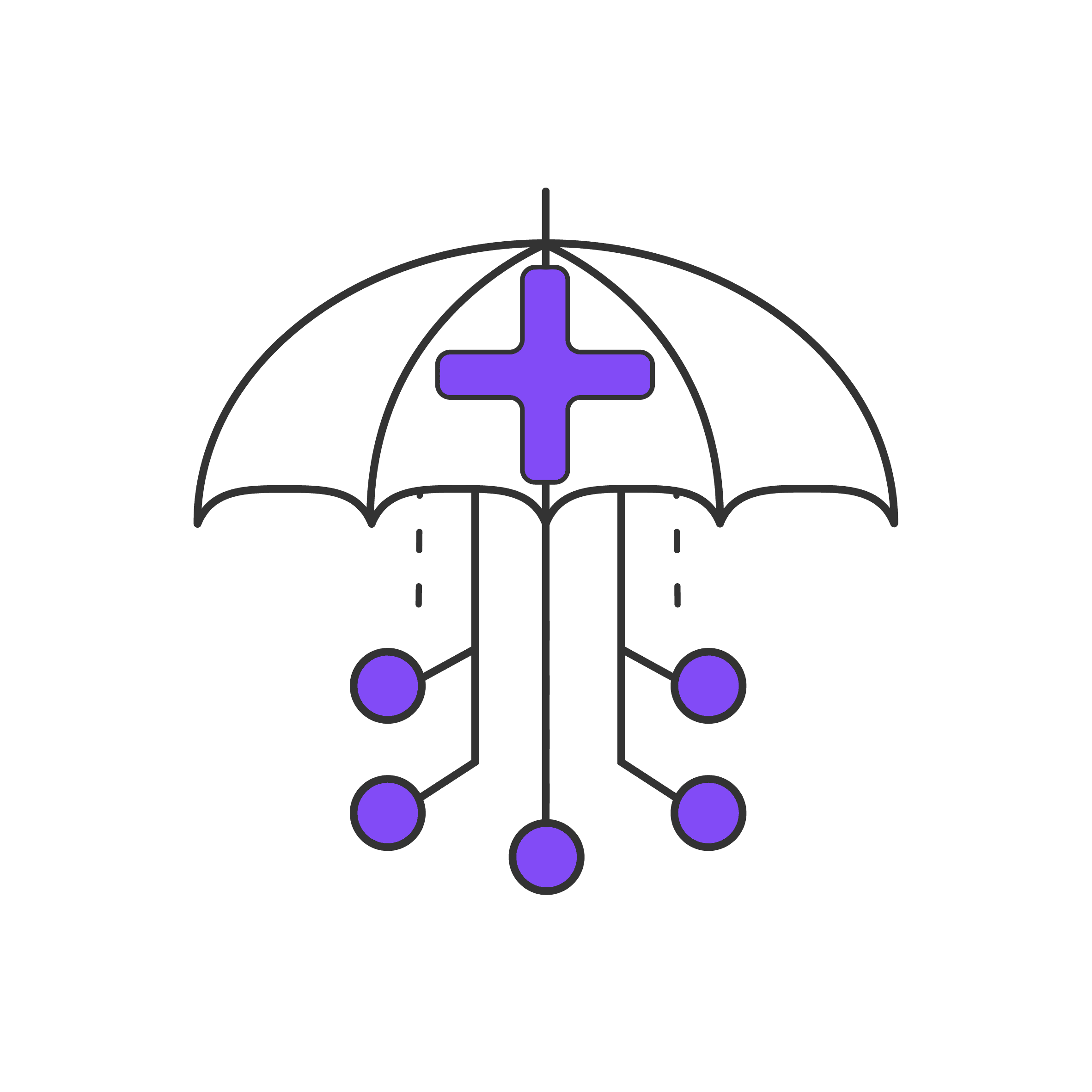 digital health insurance colour icon