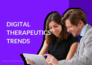 man and woman discussing digital therapeutics trends